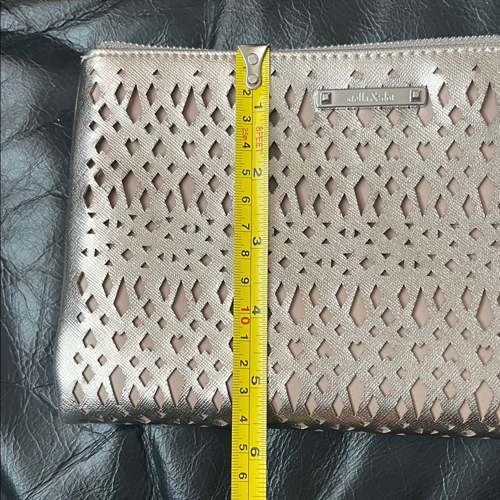 New Stella & Dot Metallic Rose Gold/Silver Clutch - Picture 14 of 16
